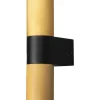 Temi Vägglampa Upp/Ned Guld/Svart IP54