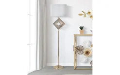 Tempo Golvlampa 161cm Vit/Guld