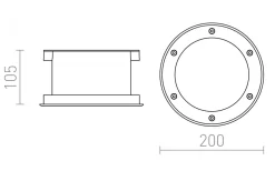 Markbelysning<Rendl Terra Markspotlight LED 20W 3000K 120° IP65