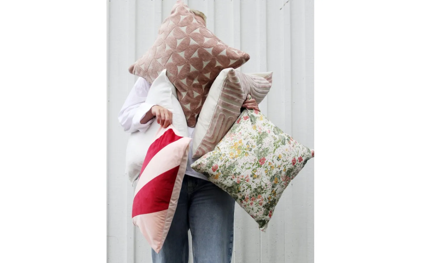 Kuddfodral<Svanefors Tess Kuddfodral Puder 45x45cm