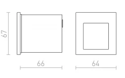 Tess SQ Vägglampa Silvergrå