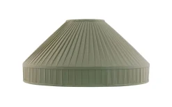 Plisserade Lampskärmar<Karlskrona Lampfabrik Textilskärm 500 - Olivgrönt bomullstyg