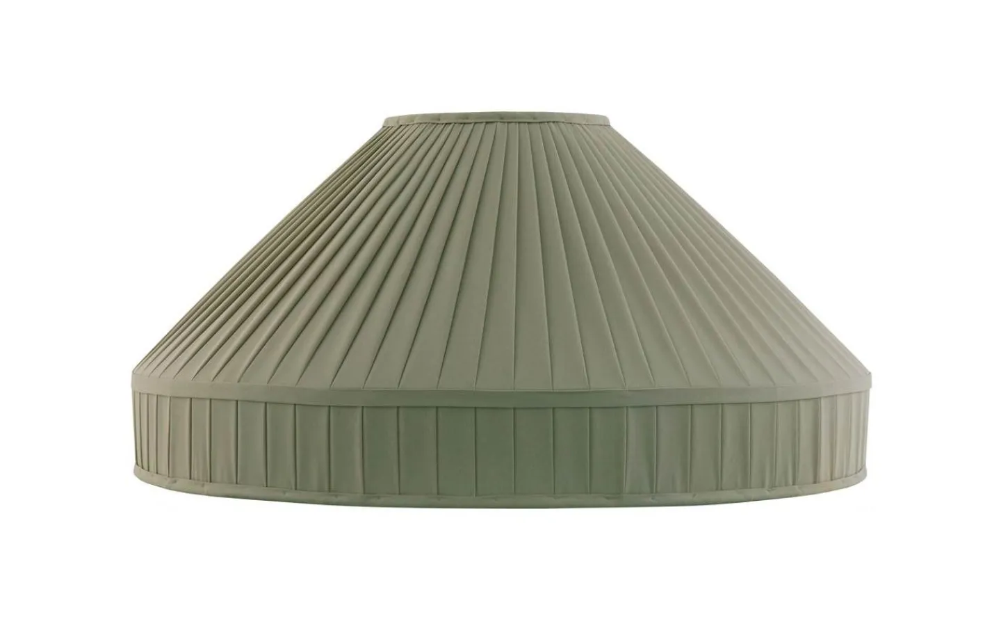 Plisserade Lampskärmar<Karlskrona Lampfabrik Textilskärm 500 - Olivgrönt bomullstyg