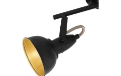 Avlånga Takspotlights|Takspot Med 2 Lampor<Eglo Thornton Takspotlight 39cm Svart/Guld