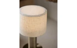 PR Home Tiara Lampskärm Ø13cm med Topplock Vit/Beige* Cylinder Lampskärmar