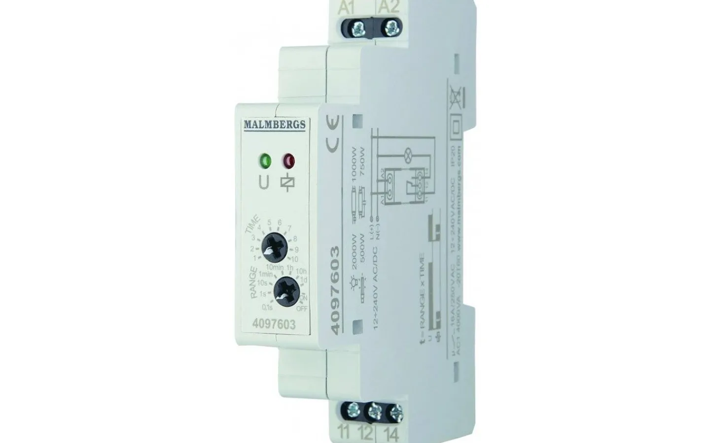 Reläer<Malmbergs Tidrelä, Frånslagsfördröjd 12-240V