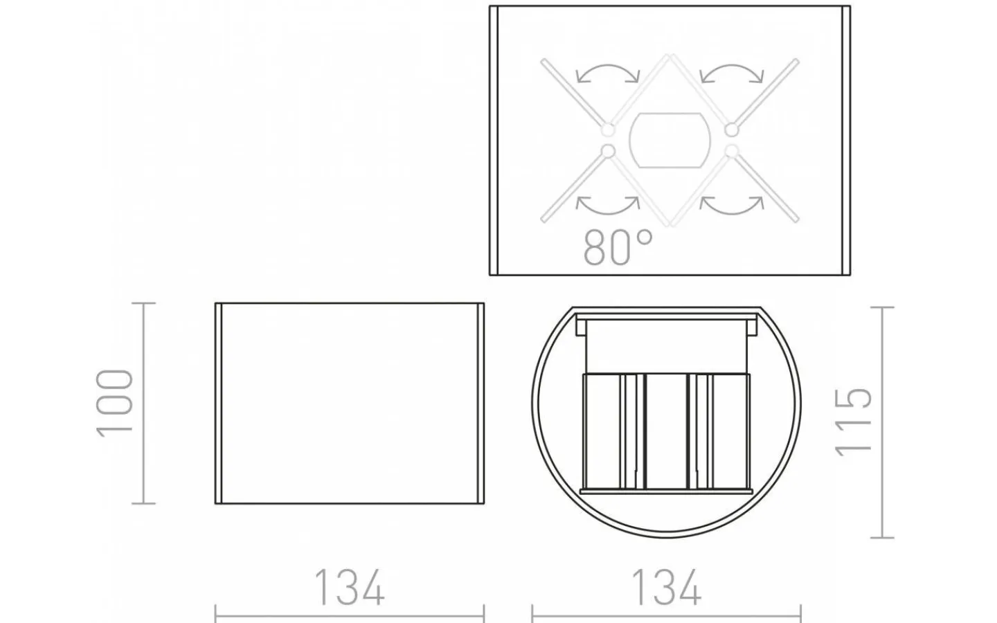 Upp & Nedljus Lampor|Vägglampor Utomhus<Rendl Tito R Vägglampa LED 6W 3000K Borstad Aluminium IP54
