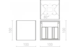 Upp & Nedljus Lampor|Vägglampor Utomhus<Rendl Tito SQ Vägglampa LED 6W 3000K Vit IP54