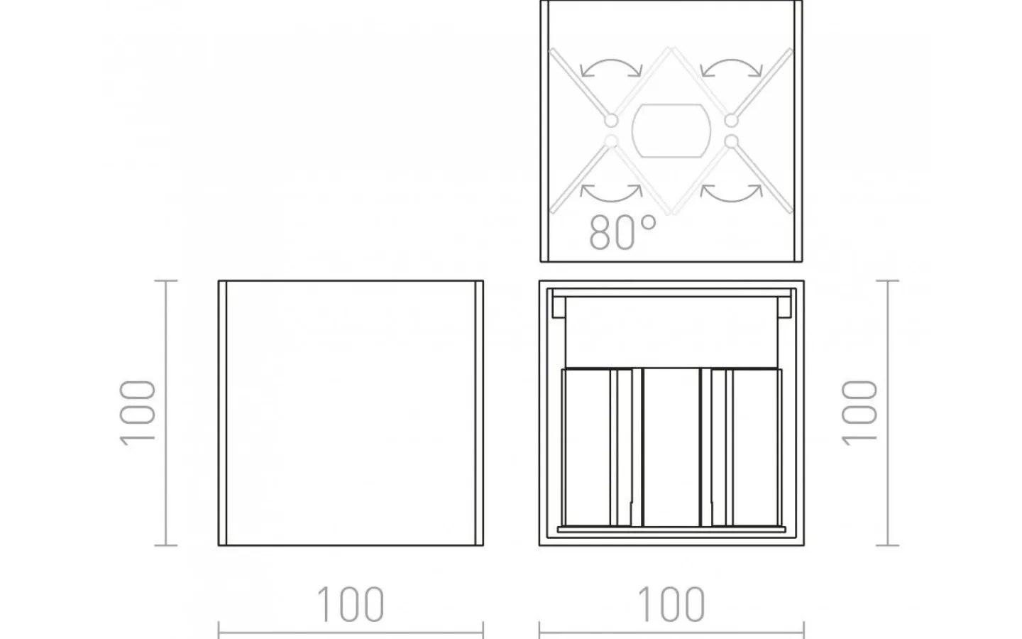 Upp & Nedljus Lampor|Vägglampor Utomhus<Rendl Tito SQ Vägglampa LED 6W 3000K Vit IP54