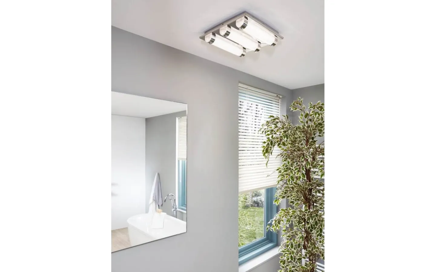 Badrumslampor Tak<Eglo Tolorico Plafond 35cm LED 4000K 22W Krom IP44