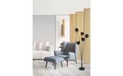 Tommy Golvlampa 5-delad E14 matt svart/guld