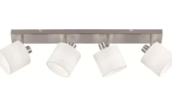 Avlånga Takspotlights|Takspot Med Minst 4 Lampor<Reality Tommy Spotlight 4-delad E14 borstad stål/vit