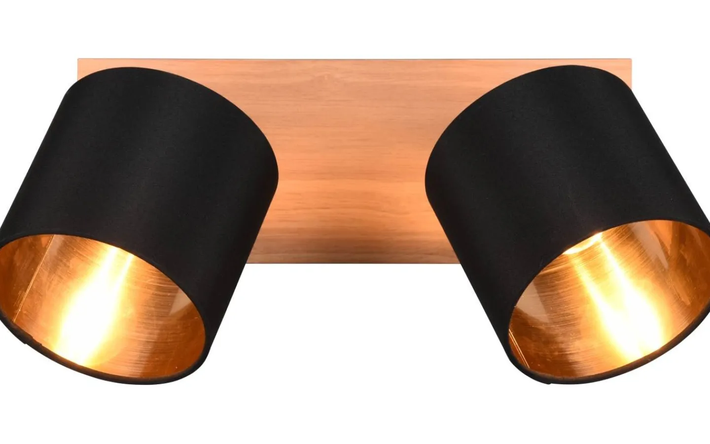 Takspot Med 2 Lampor<Reality Tommy Spotlight 2-delad E14 trä/matt svart