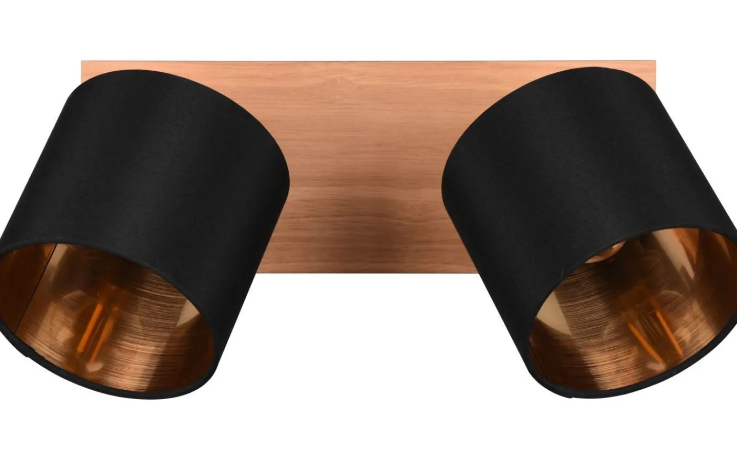 Takspot Med 2 Lampor<Reality Tommy Spotlight 2-delad E14 trä/matt svart