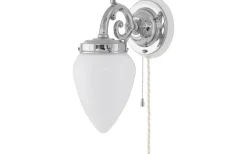 Lampetter<Karlskrona Lampfabrik Topelius - Förnicklad / Brytare / Vitt fäste