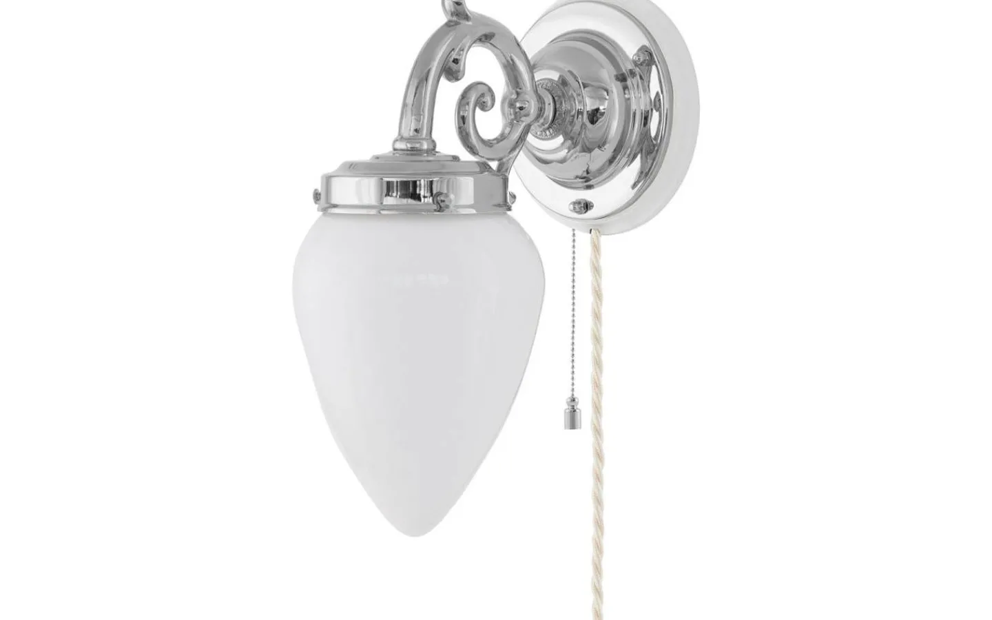 Lampetter<Karlskrona Lampfabrik Topelius - Förnicklad / Brytare / Vitt fäste