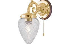 Lampetter<Karlskrona Lampfabrik Topelius - Mässing / Brytare / Brunt fäste