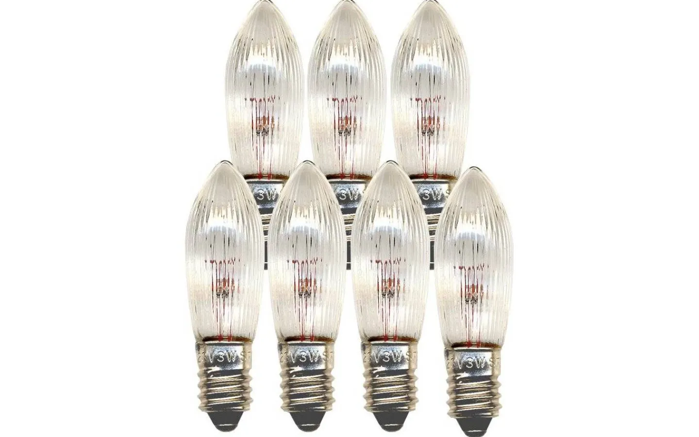 E10 Jullampor|E10 Jullampor<Star Trading Topplampa 7-arm E10 34V 3W 7-Pack