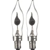 E10 Jullampor|E10 Jullampor<Konstsmide Topplampa E10 230V 1,5W Flicker Flame 2-Pack