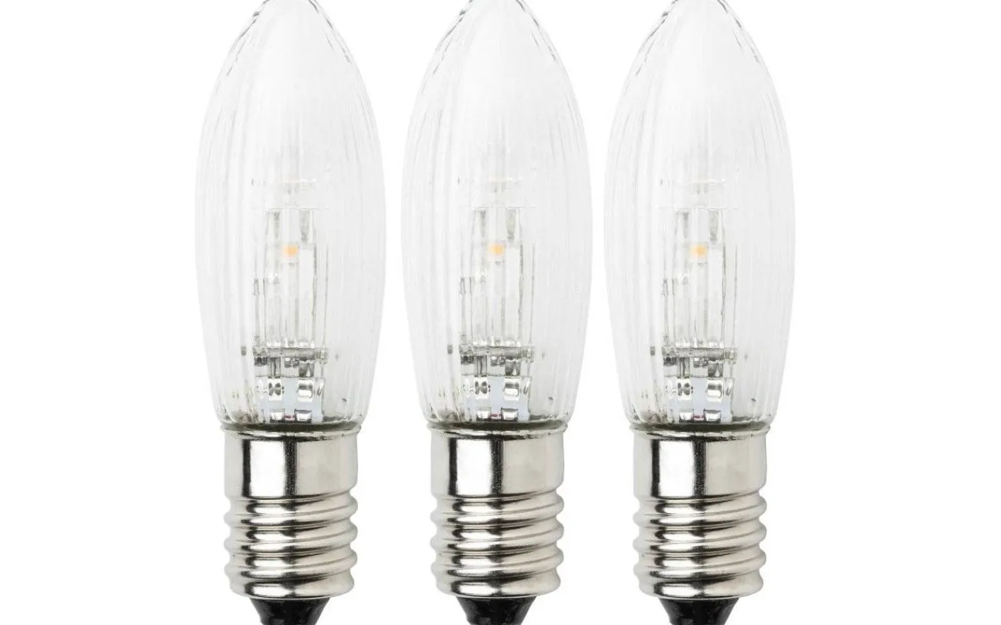 E10 Led Jullampor|E10 Led Jullampor<Konstsmide Topplampa LED E10 6V DC 0,2W 3-Pack