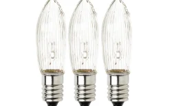 E10 Jullampor|E10 Jullampor<Konstsmide Topplampa Luciakrona Tärnljus E10 1,5V 0,4W 3-Pack