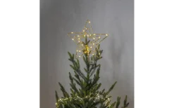 Star Trading Toppstjärna Topsy Batteridriven med Timer 28cm Mässing* Julgranstillbehör