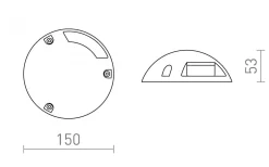 Toptop S I Markspot 230V 1,5W LED 3000K Antracitgrå IP67