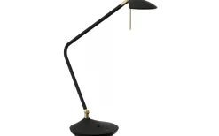 Texa Design Toreno Bordslampa 55cm LED 3000K 630lm 7W Svart/Mässing Dimbar* Skrivbordslampor