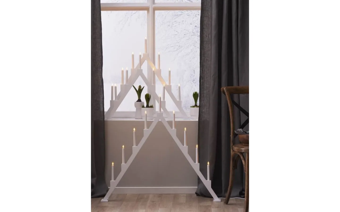 Visa Alla Adventsljusstakar|Adventsljusstakar 61-120 Cm<Star Trading Torpa Adventsljusstake 71cm Vit