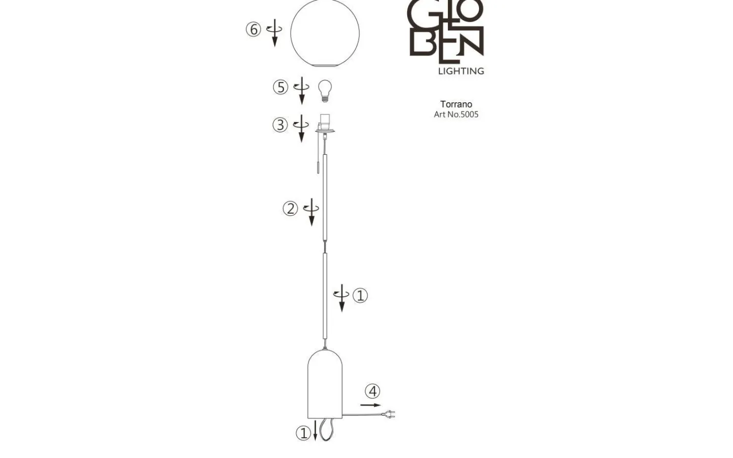 Globen Lighting Torrano Golvlampa 145cm Vit* Vardagsrum|Golvlampor