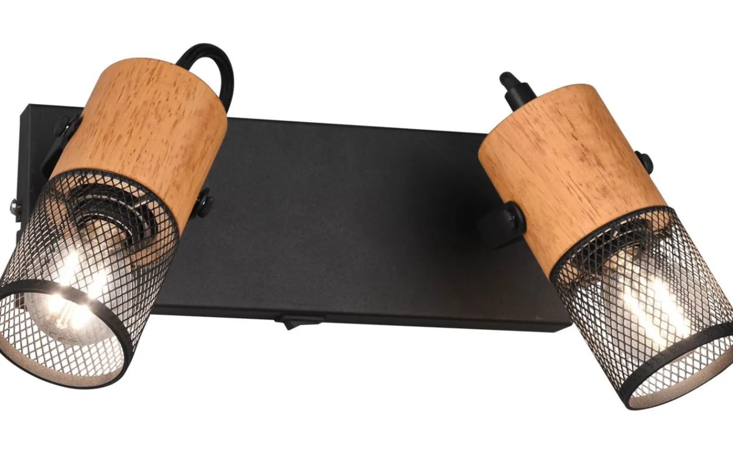 Trio Lighting Tosh Spotlight 2-delad E14 mattsvart* Takspot Med 2 Lampor