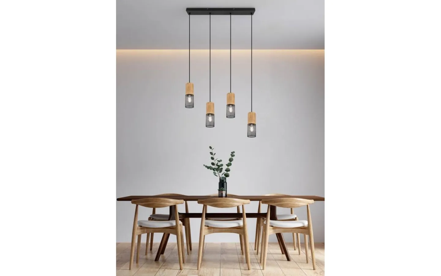 Avlånga Taklampor<Trio Lighting Tosh Takpendel 4xE27 mattsvart