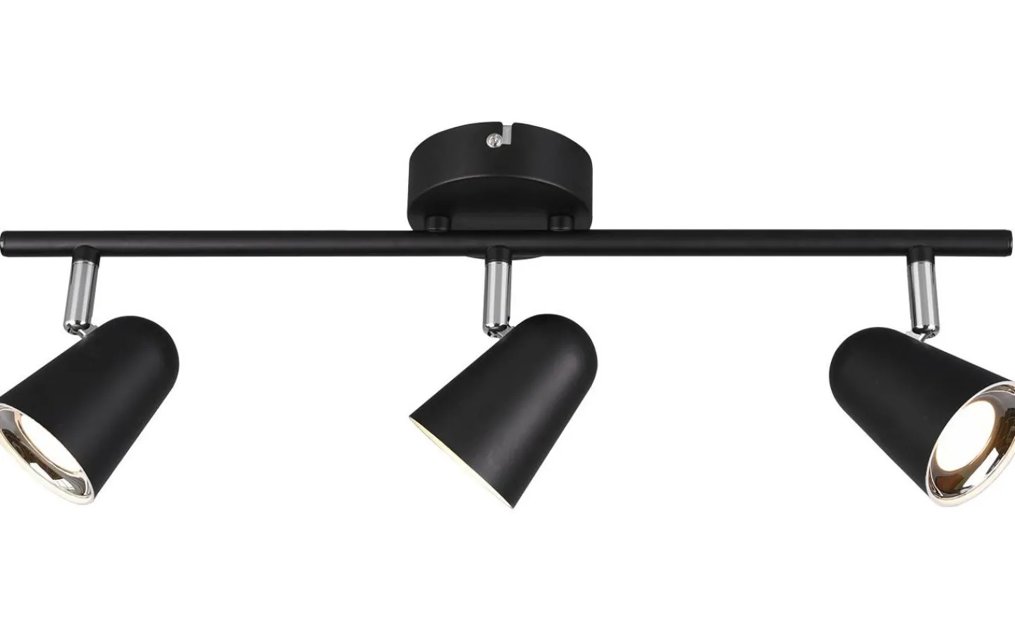 Reality Toulouse Spotlight LED 3-delad mattsvart* Avlånga Takspotlights|Takspot Med 3 Lampor