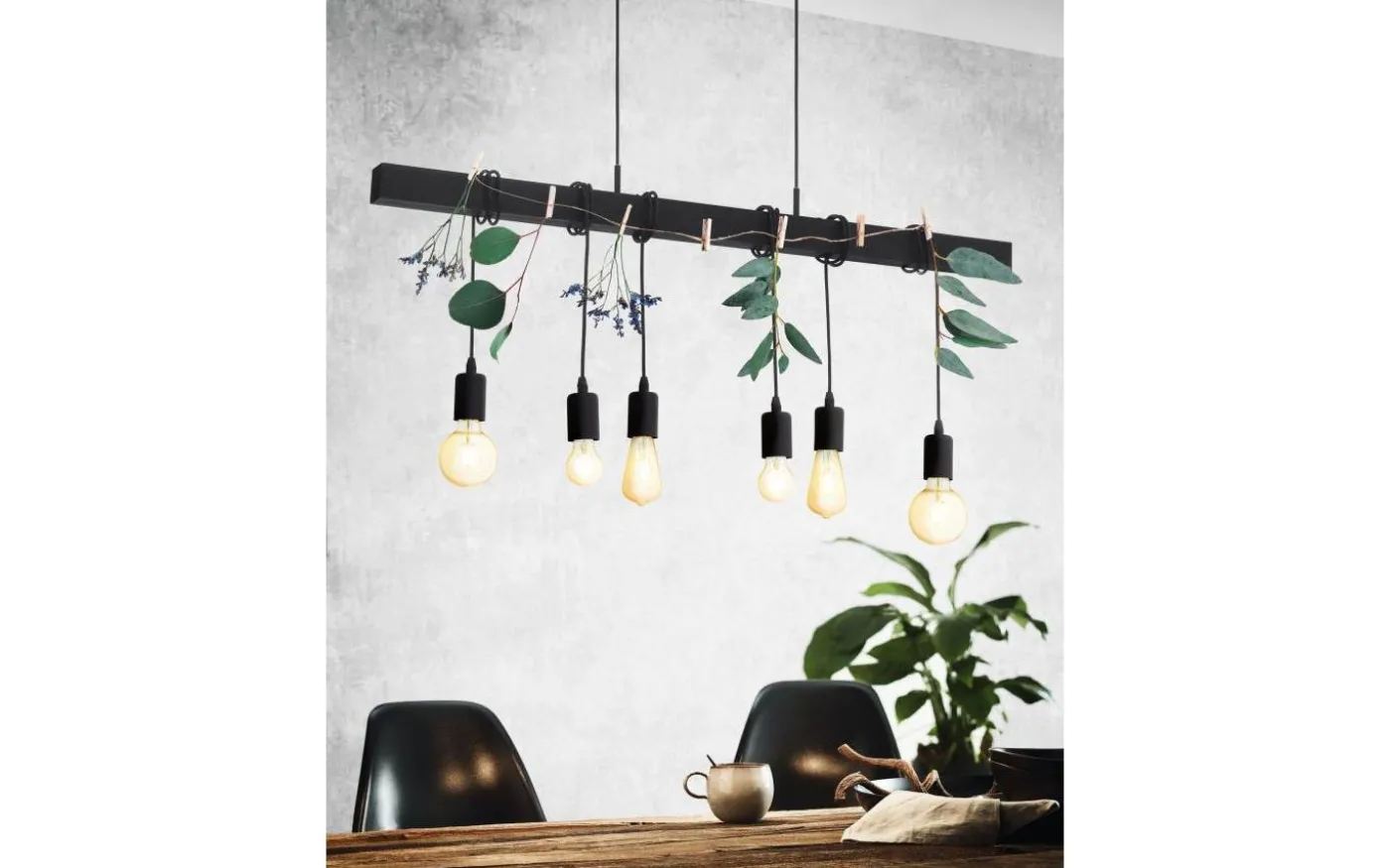 Townshend Taklampa 100cm 6L Svart