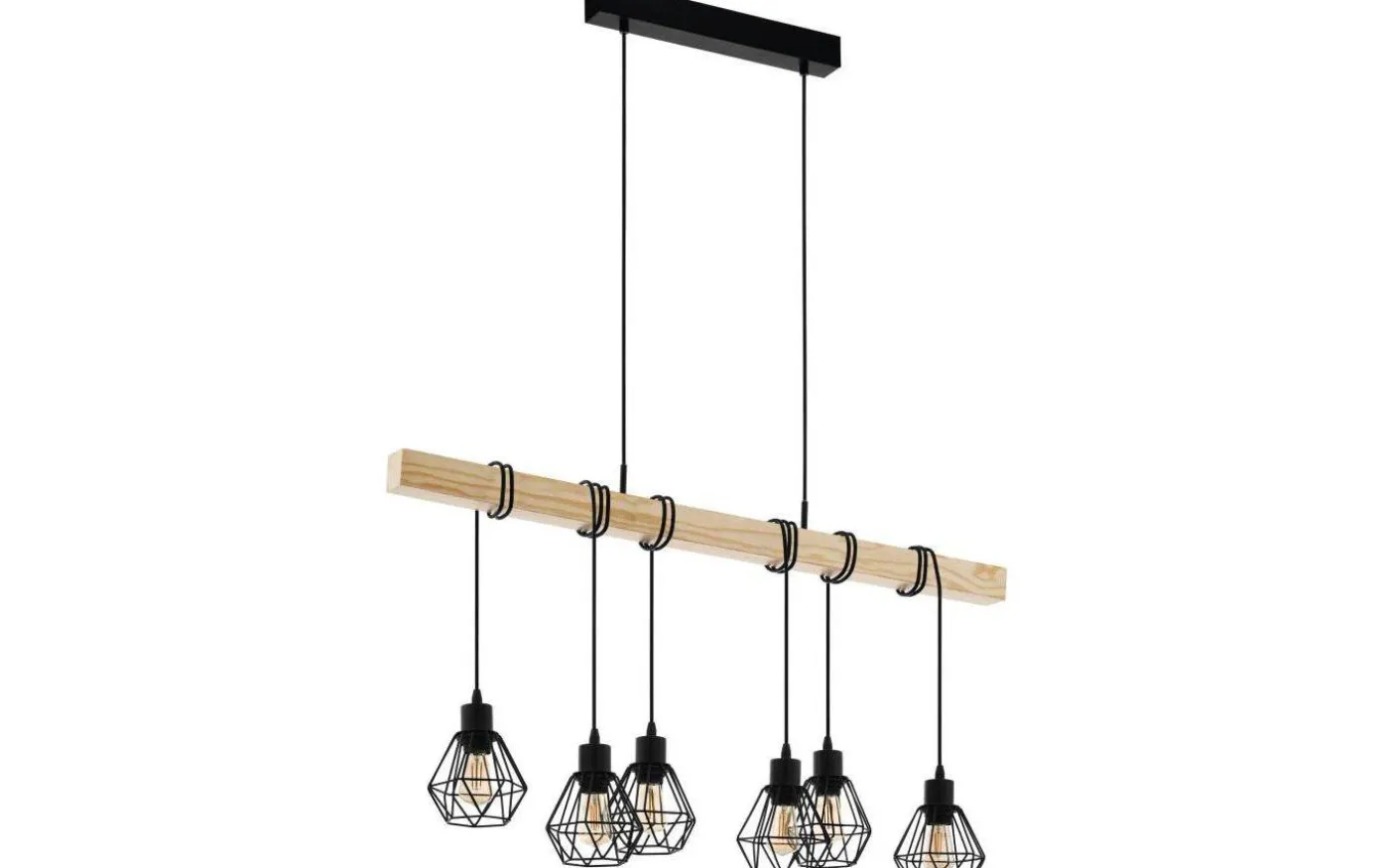 Townshend Taklampa 100cm 6L Trä/Svart