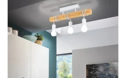 Eglo Townshend Taklampa 55cm 3L Vit/Ek* Avlånga Taklampor