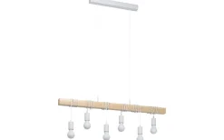 Avlånga Taklampor<Eglo Townshend Taklampa 100cm 6L Vit/Ek