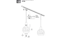 Trackline Galax Pendel 14cm Vit