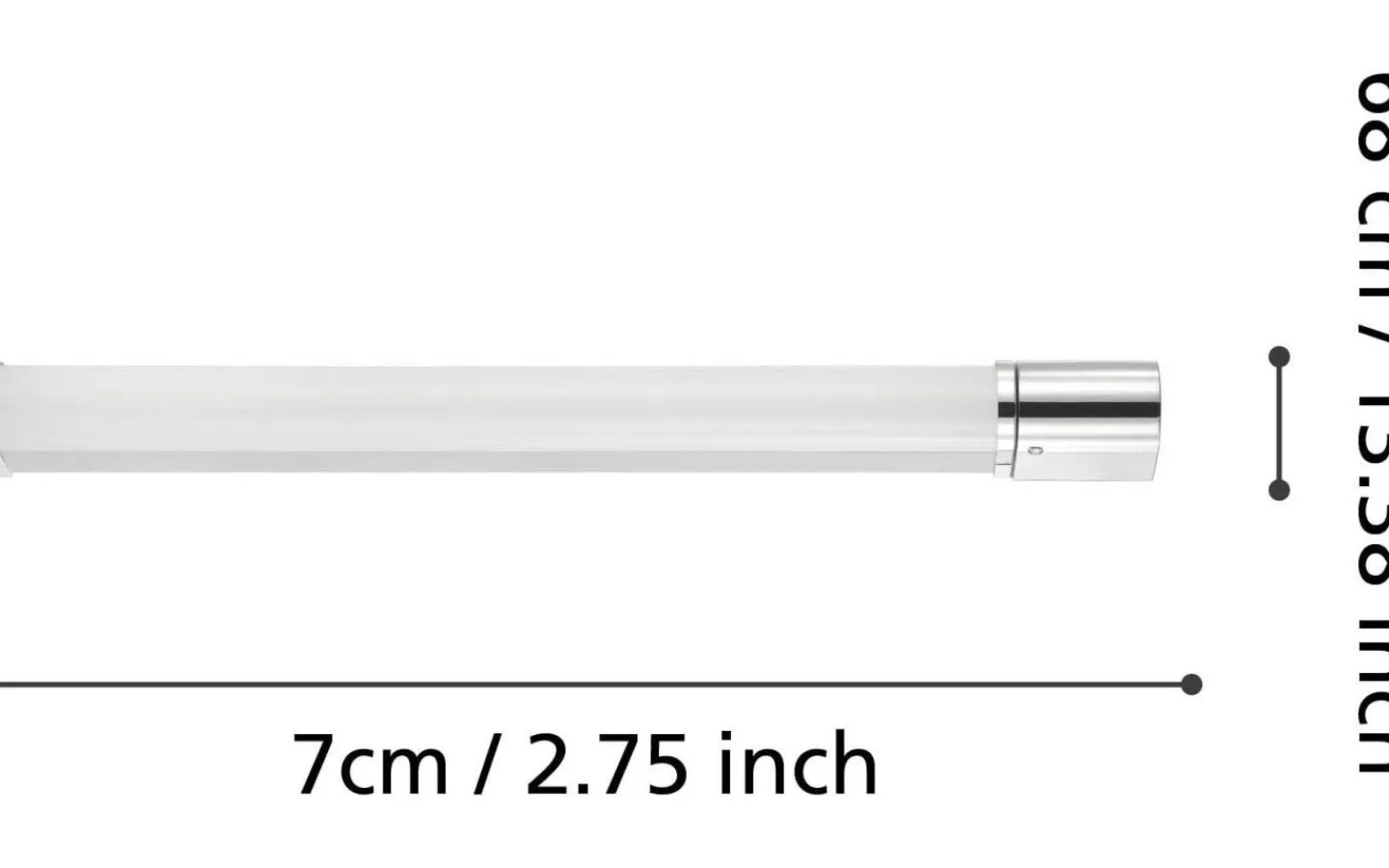 Badrumslampor Vägg<Eglo Tragacete 1 Spegelbelysning med Uttag 68cm LED 4000K 15W Silver IP44