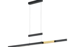 Trio Lighting Trajan Takpendel LED mattsvart/mattmässing* Avlånga Taklampor