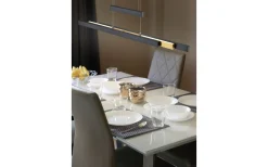 Trio Lighting Trajan Takpendel LED mattsvart/mattmässing* Avlånga Taklampor