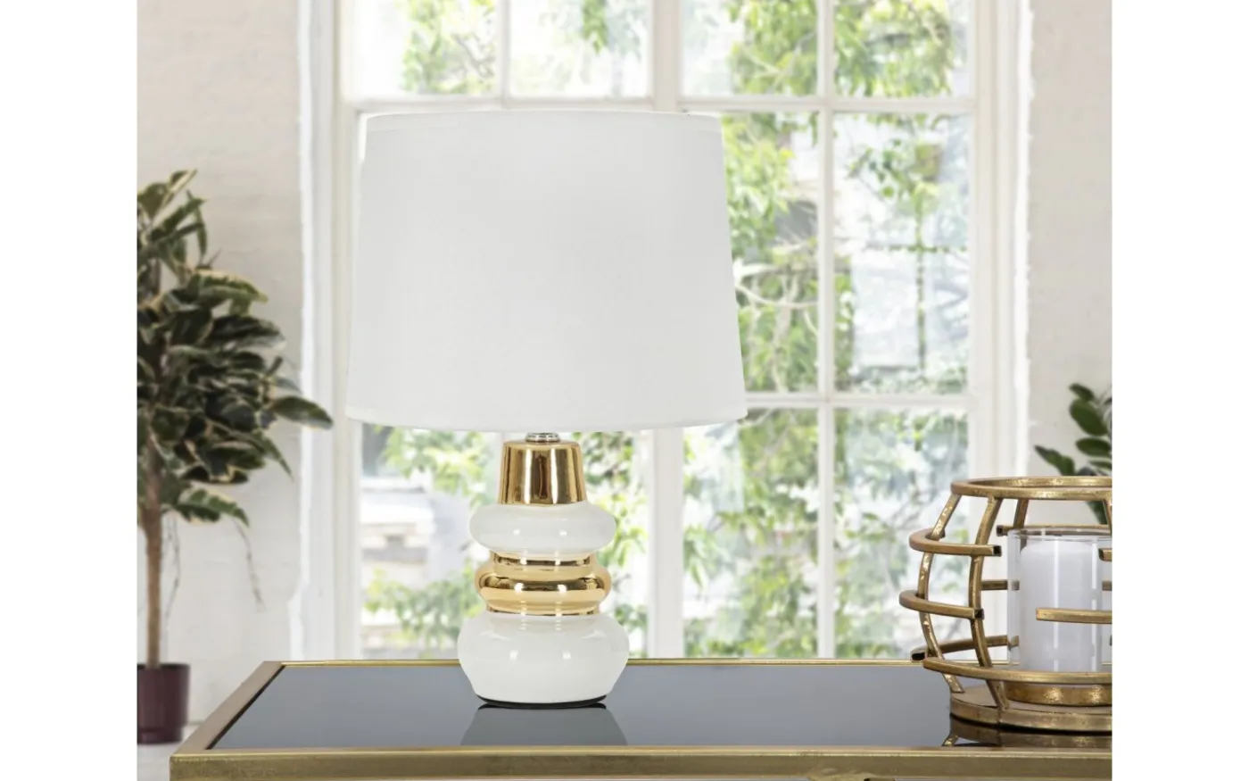 Tramonto Bordslampa 32cm Vit/Guld