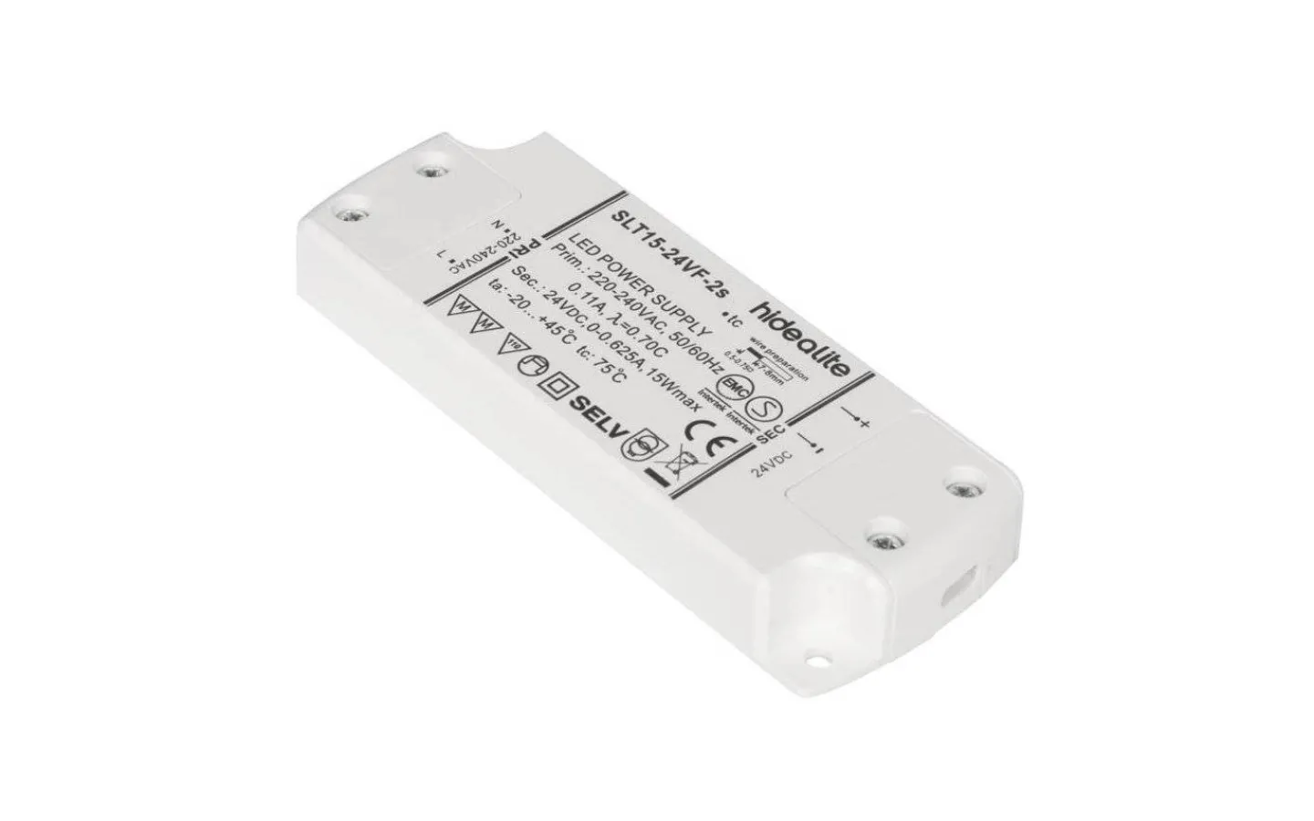 Hidealite Transformator 24V DC Max 15W Ej Dimbar* Transformatorer (Konstantspänning V)