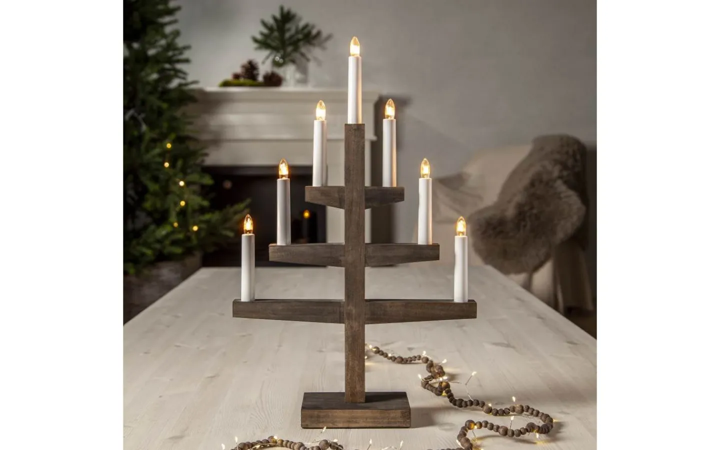 Visa Alla Adventsljusstakar|Adventsljusstakar 31-60 Cm<Star Trading Trapp Adventsljusstake Brun 54cm