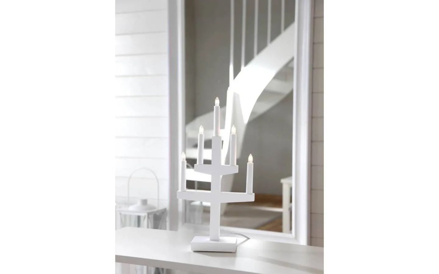 Visa Alla Adventsljusstakar|Adventsljusstakar 31-60 Cm<Star Trading Trapp Adventsljusstake Vit 46cm