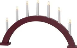 Visa Alla Adventsljusstakar|Adventsljusstakar 31-60 Cm<Star Trading Trapp Båge Adventsljusstake Röd 34cm