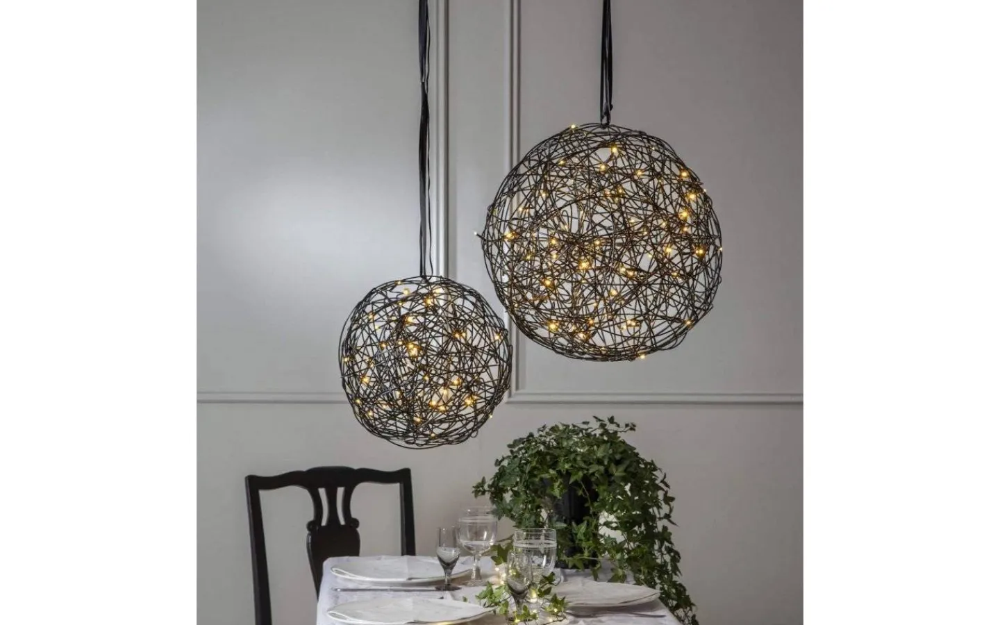 Star Trading Trassel Dekorationsklot 30cm Svart* Utomhusdekorationer|Inomhusdekorationer 230V