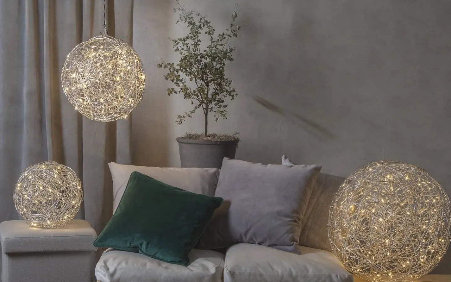 Utomhusdekorationer|Inomhusdekorationer 230V<Star Trading Trassel Dekorationsklot 30cm