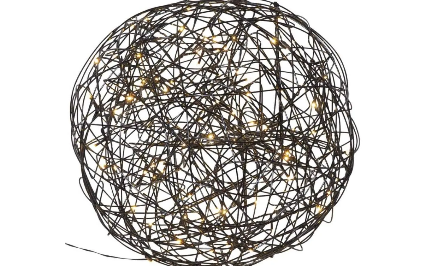 Utomhusdekorationer|Inomhusdekorationer 230V<Star Trading Trassel Dekorationsklot 38cm Svart