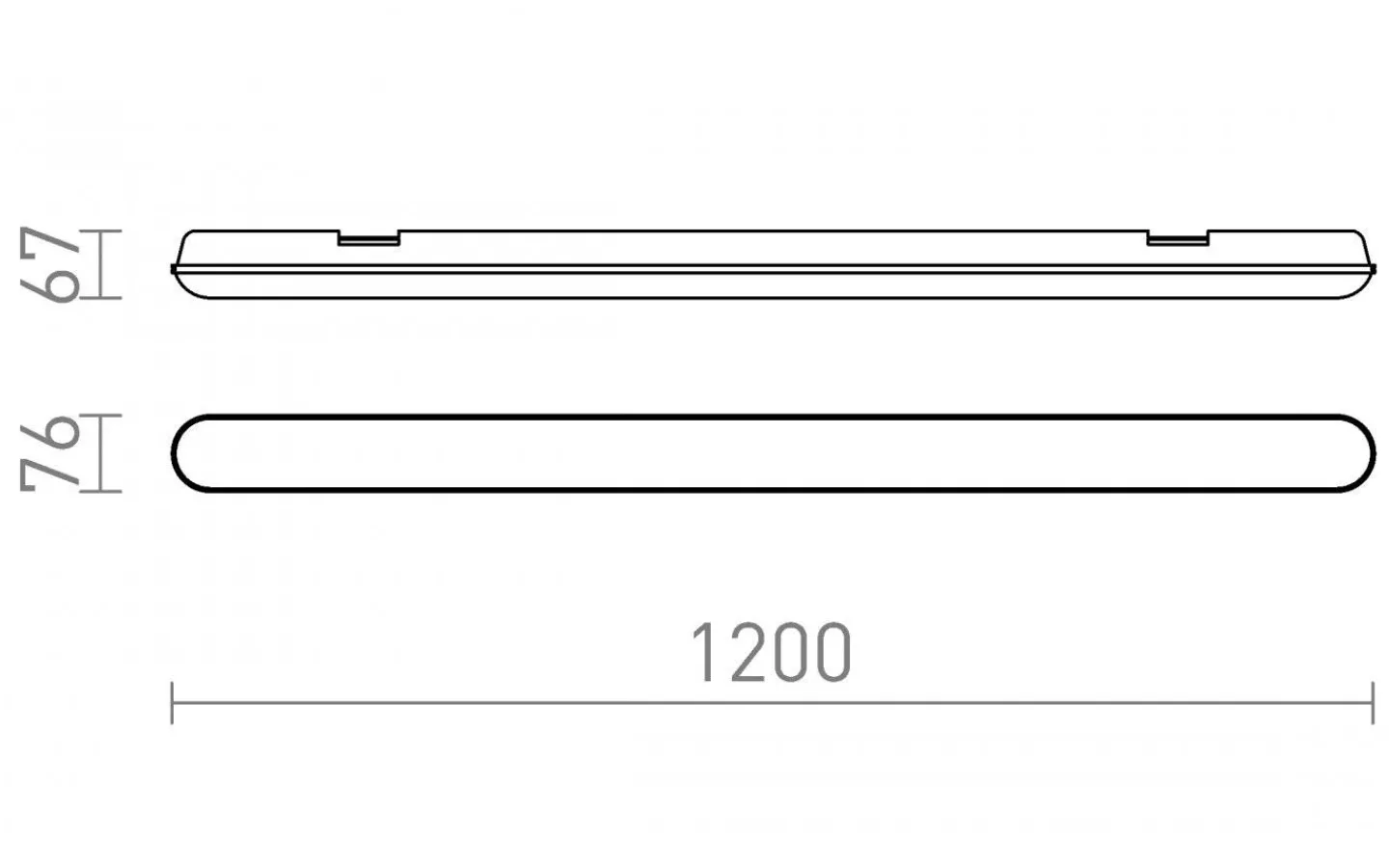 Rendl Trident Pro LED-Armatur 120cm 5200lm 40W 4000K IP65* Led-Armaturer